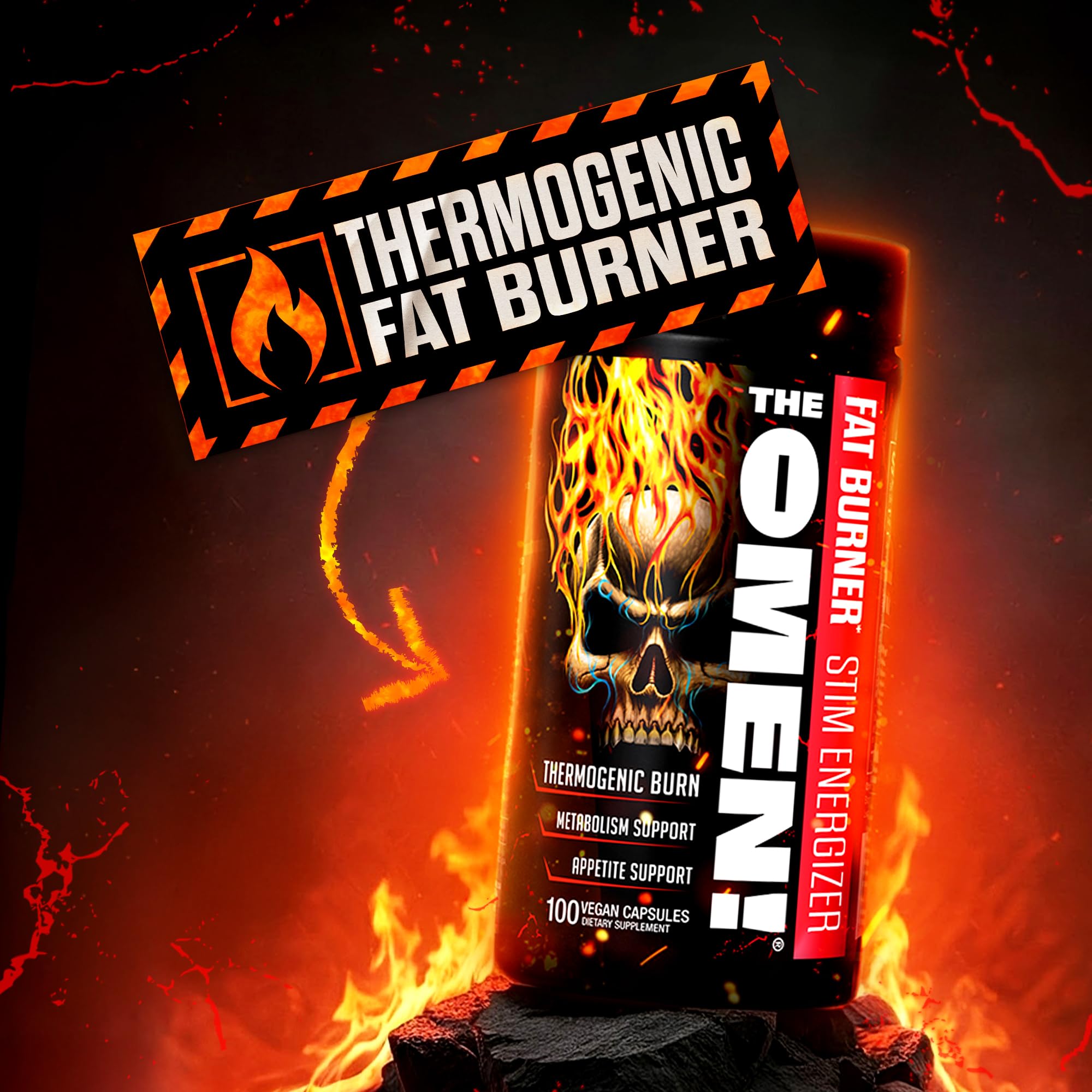 JNX Sports The Omen Fat Burner For Weight Loss, Support Build